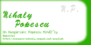 mihaly popescu business card